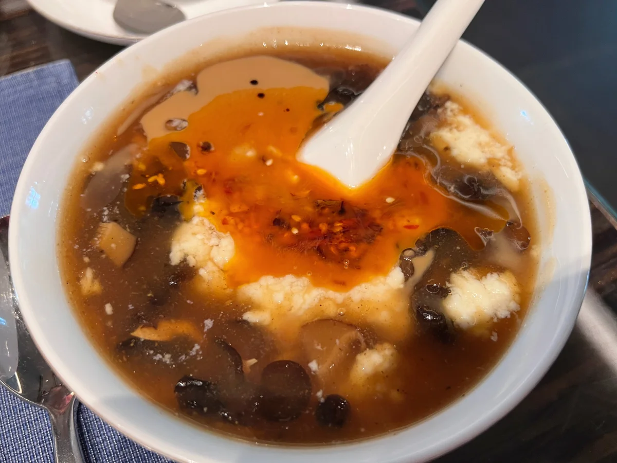 Close-up tofu pudding bowl used to compare doufunao and laodoufu texture